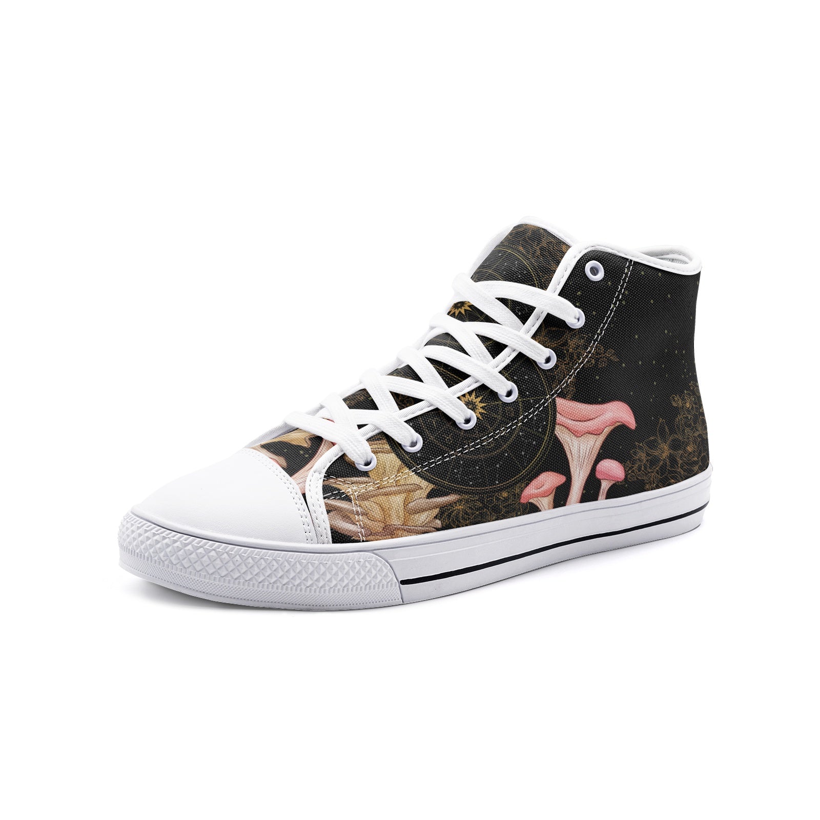 Good Wicca Sun, Moon, Stars, Zodiac Low Top Canvas Shoes